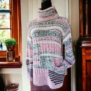 NWT SPARROW Anthropologie (MED) Cowel Neck Knit w Pocket Sweater